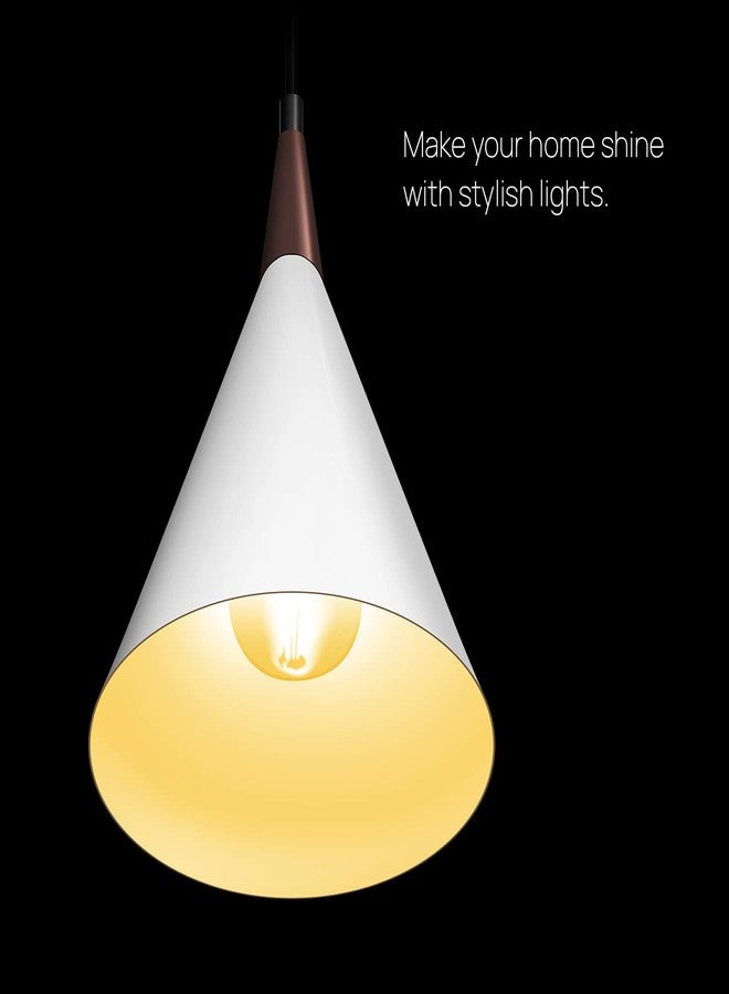 wipro BeuHome Pendant Light BP04 | Premium Indoor Decorative Light with Contemporary Sleek Design | Hanging Light for Living Room, Dining | E27 (Matte White) - Image 4